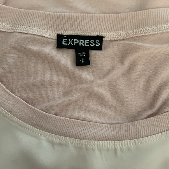 Express Pale Pink Short Sleeve T-Shirt Top - Picture 8 of 9
